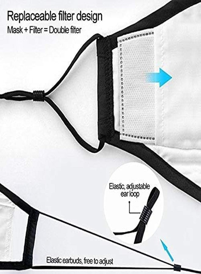Yugan N99 Anti Pollution Reusable and Washable Face Masks with 10 Replaceable Filters, Unisex, With Valve, Pack of 3 Masks with 10 pcs N99 filters (Black) Cotton - Image 4